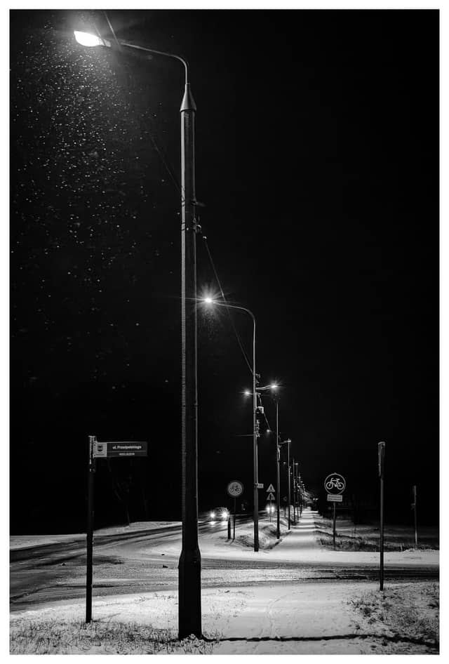 Wieliszew Snowy Night Street - Image 1