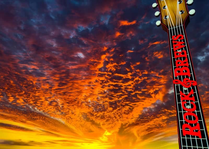 Rock & Brews Guitar Sign - Image 1
