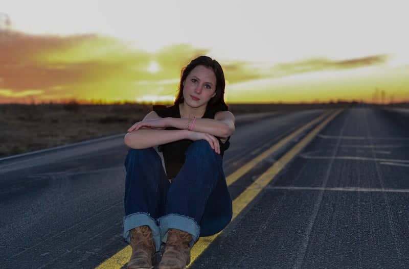 Nebraska Country Road Sunset - Image 1