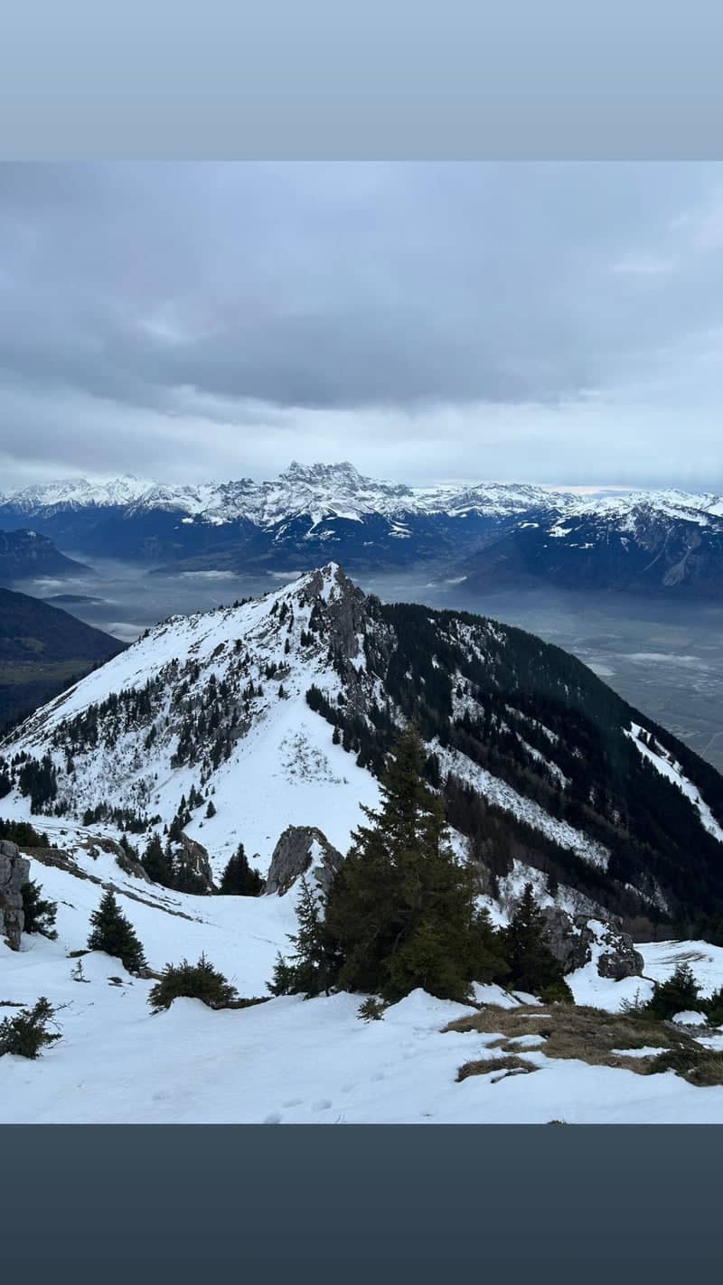 Snowy Alpine Overlook - Image 1