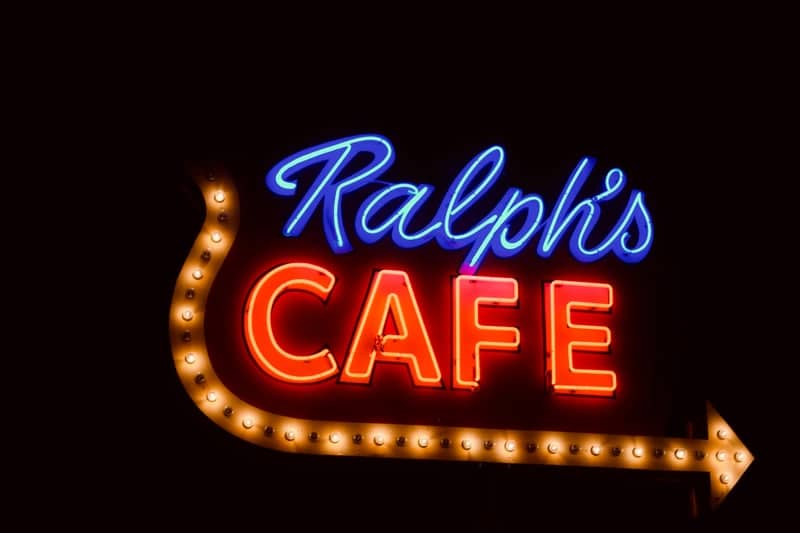 Ralph's Cafe Neon Sign - Image 1