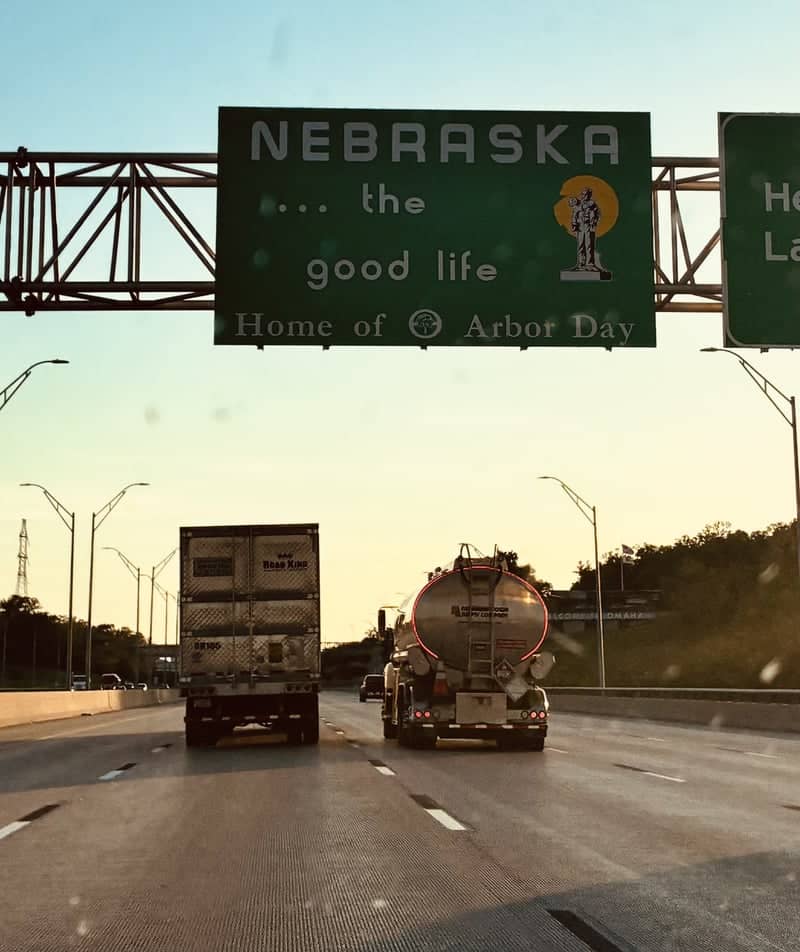 Nebraska State Line Welcome Sign - Image 1