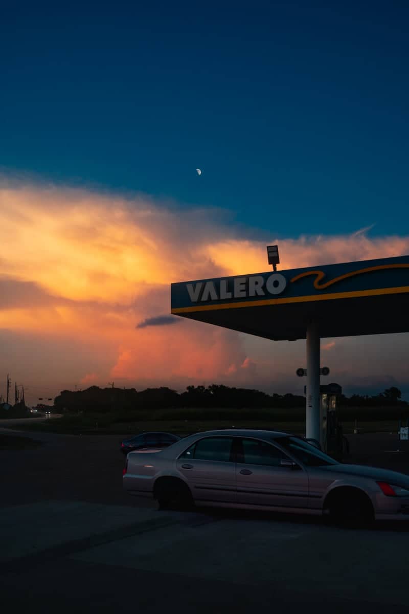 Valero Gas Station Sunset - Image 1