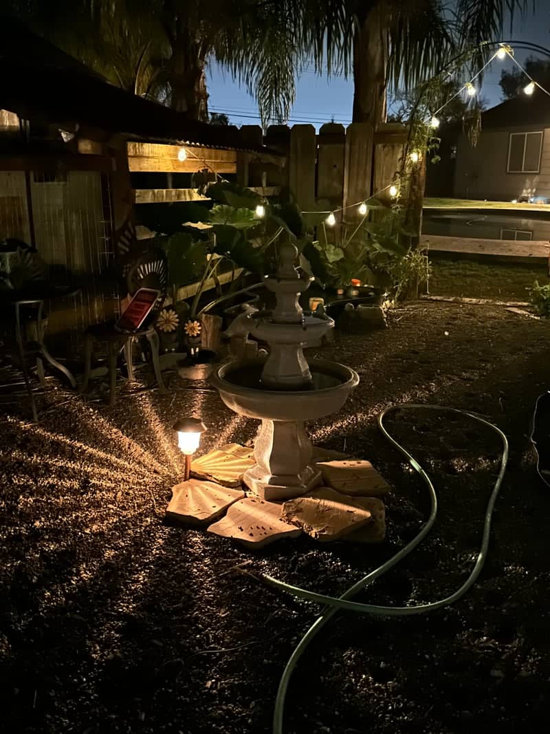 Illuminated Tiered Garden Fountain - Image 1