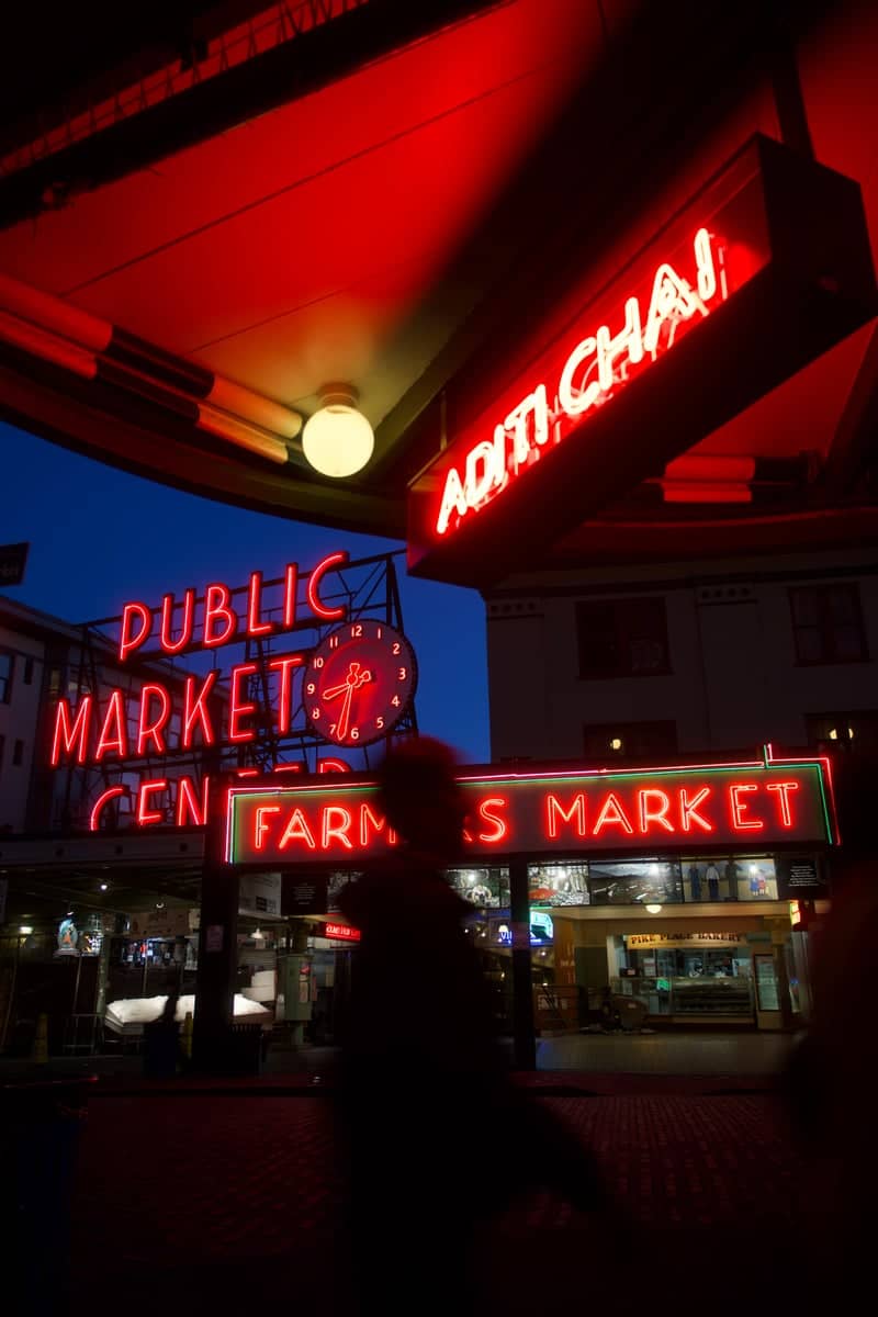 Pike Place Market Neon Sign - Image 1