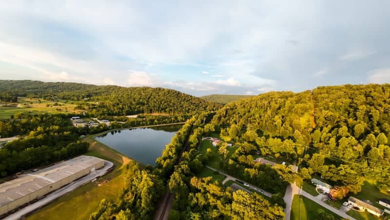 Collegedale Aerial Sunset - Image 2