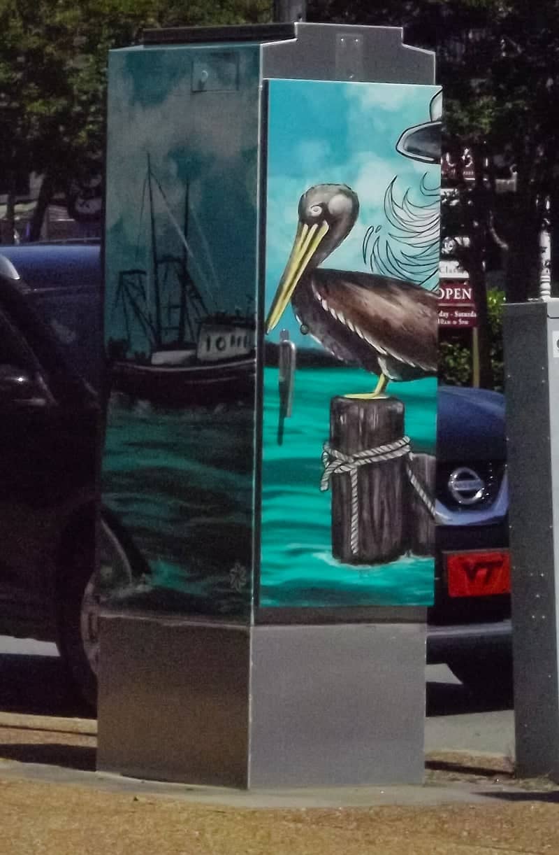 Beaufort Pelican Utility Box Mural - Image 1
