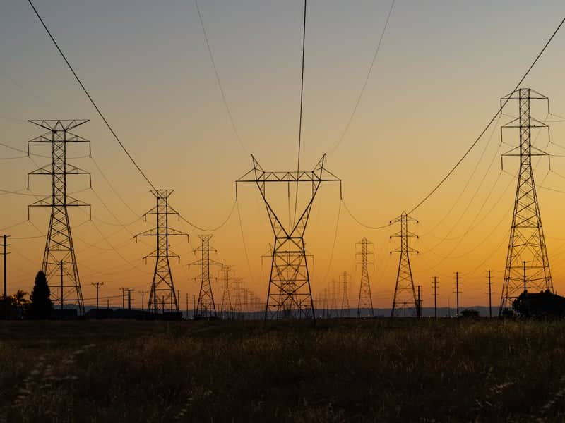 Roseville Transmission Line Sunset - Image 1