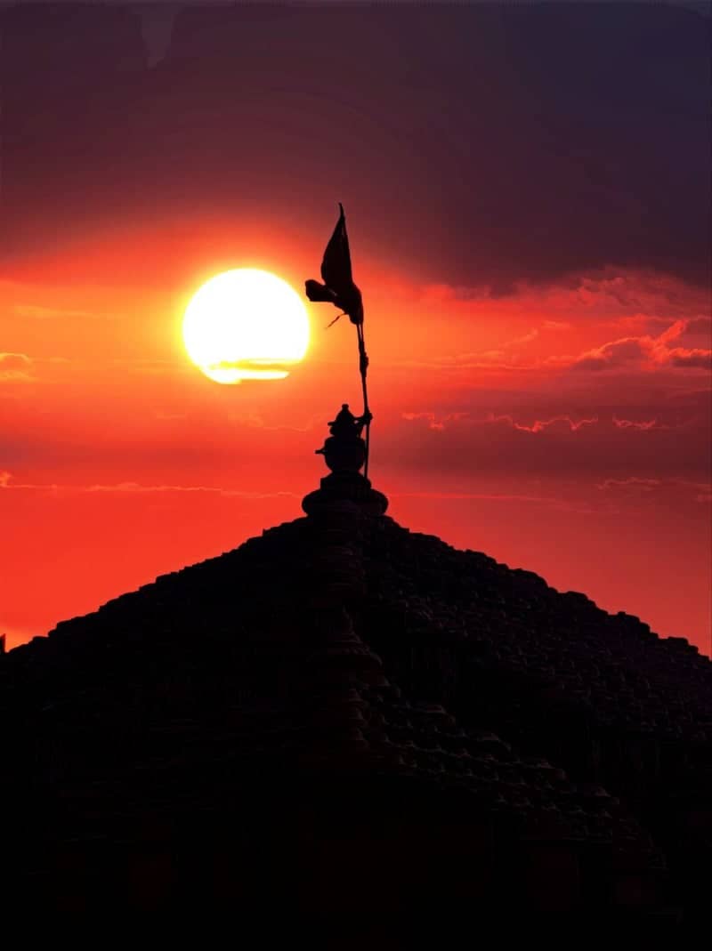 Temple Silhouette at Dandia Bazaar - Image 1