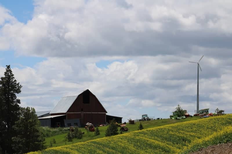 Palouse Farmstead with Wind Turbine - Image 1