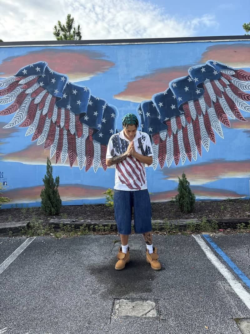 American Flag Wings Mural - Image 1