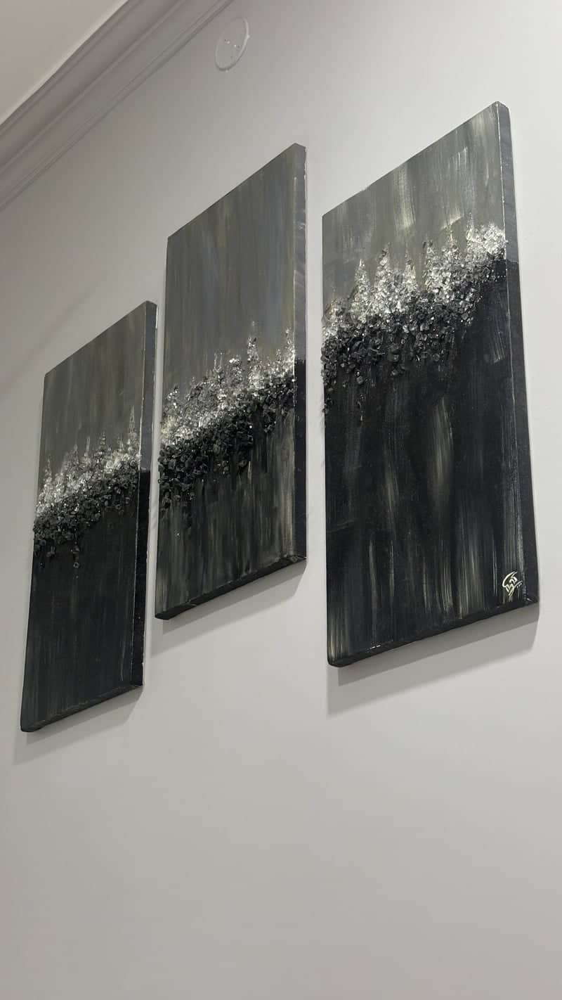 Abstract Triptych Wall Art - Image 1