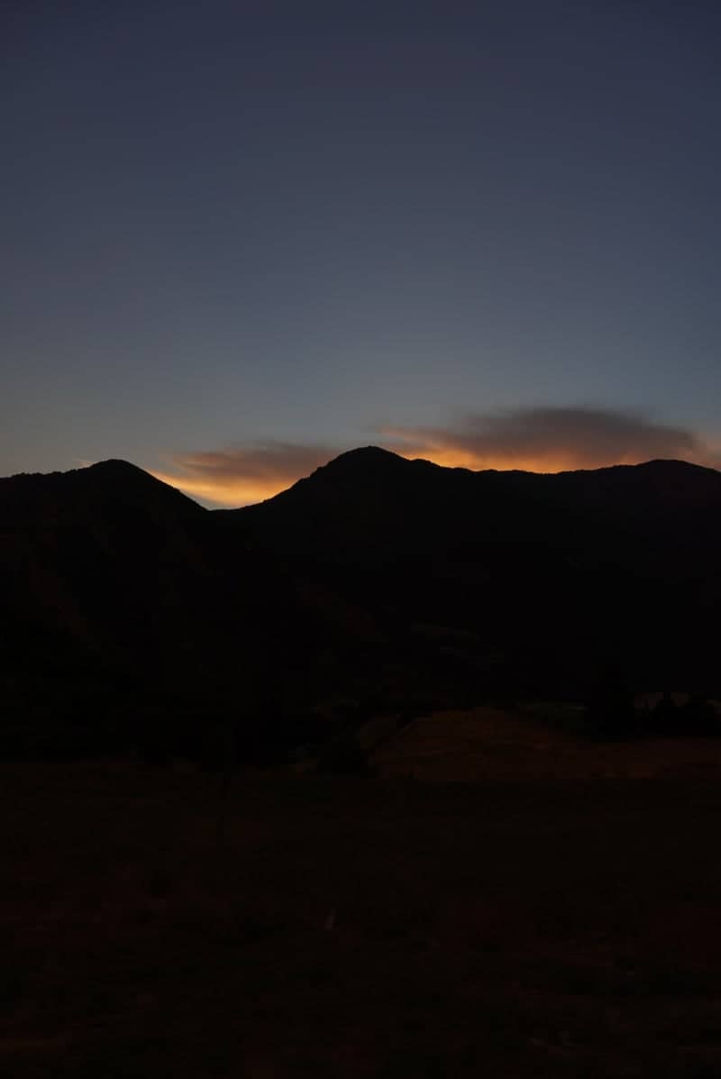 Pyrenees Mountain Silhouette near Sort - Image 1