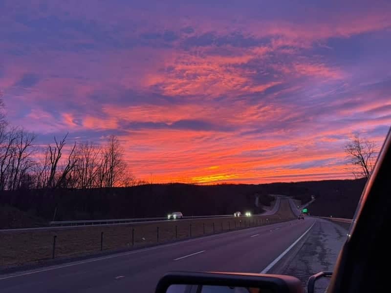 Appalachian Highway Sunset - Image 1