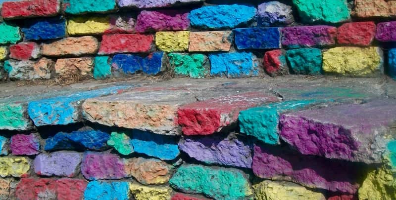 Rainbow Stone Wall at Berkeley Waterfront - Image 1