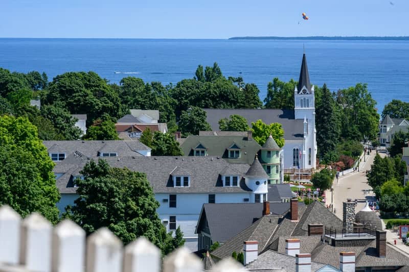 Mackinac Island Town View from Fort Mackinac - Image 1
