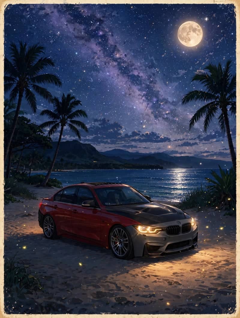 Tropical Beach Nightscape - Image 1