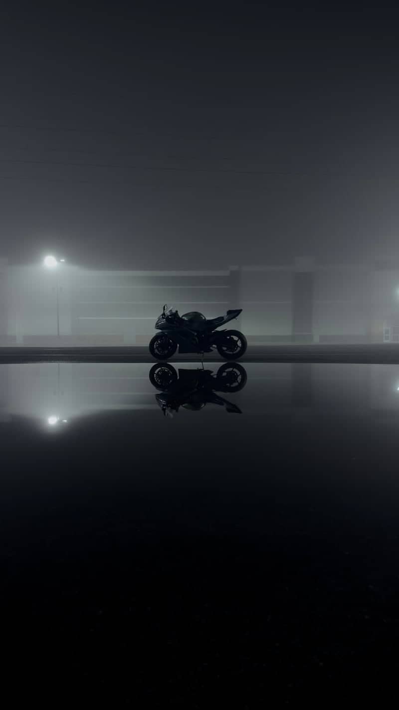 Foggy Industrial Parking Lot - Image 1