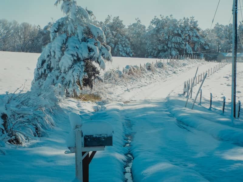 Snowy Rural Road in Ranburne - Image 1