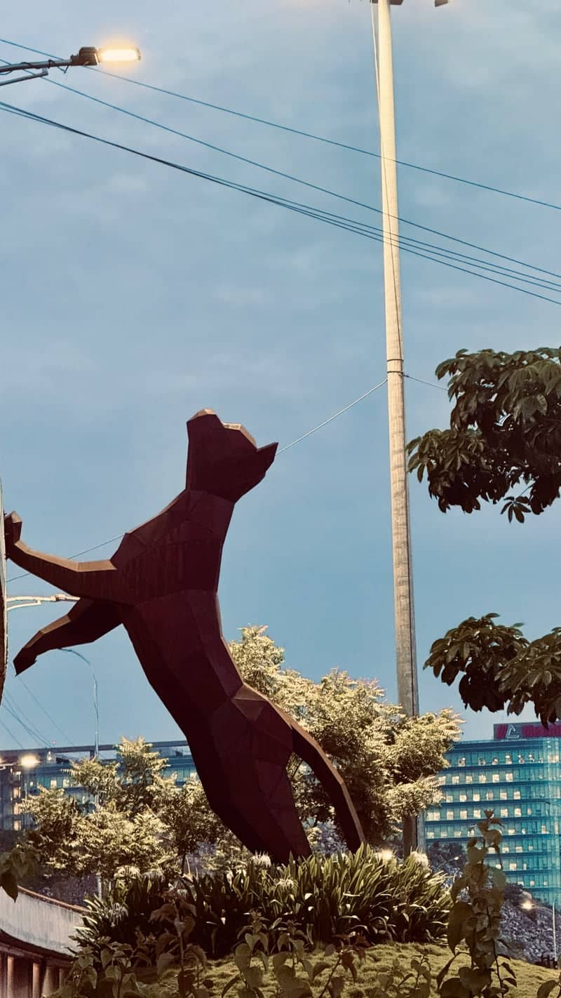 Geometric Panther Sculpture, HITEC City - Image 1