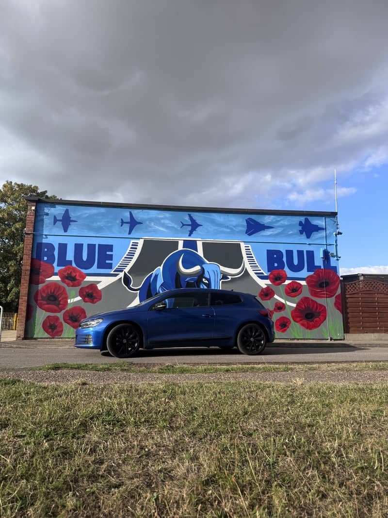 Blue Bull Mural at RAF Marham - Image 1