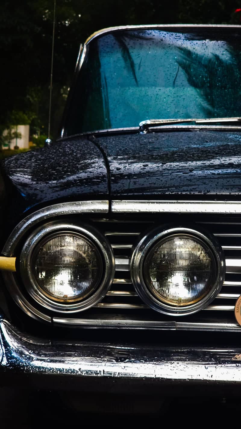 Vintage Car Detail on Huskur Road - Image 1